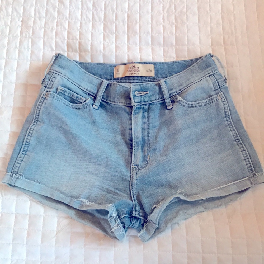 Hollister high rise denim jean shorts
